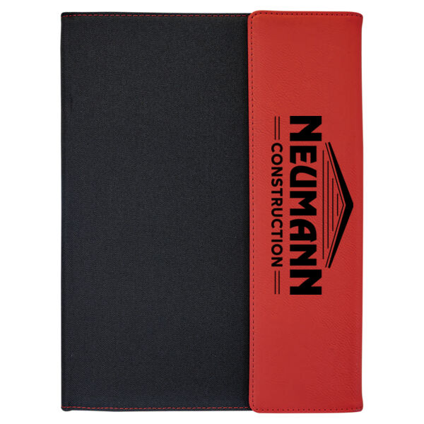 Advantage Seamless Gutters - 9 1/2"x12" Laserable Leatherette/Canvas Portfolio w/Notepad Thumbnail